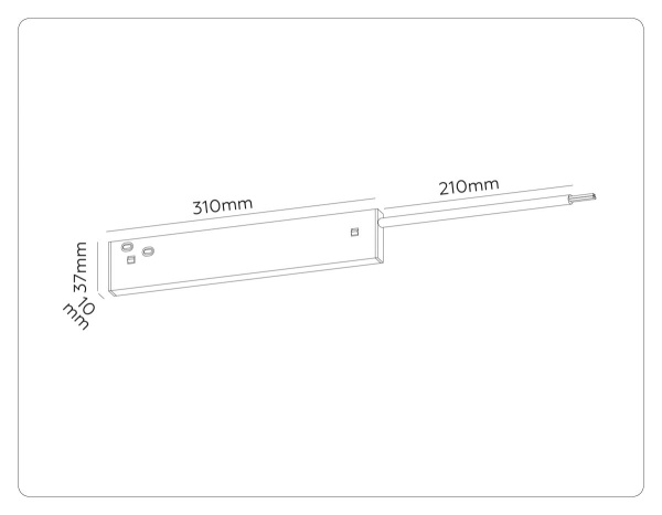Блок питания внутренний с вводом питания для магнитного шинопровода Ambrella Light Track System 48V 10mm 100W GL2061