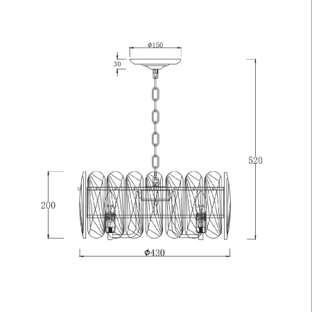 Подвесная люстра Escada Arabana 2114/6S Gold
