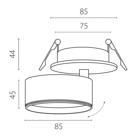 Встраиваемый светильник Alta Pro Lightstar A5537RS