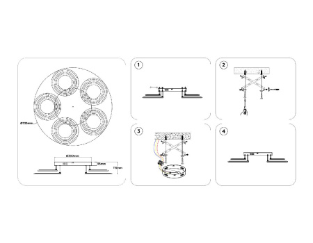 Потолочная люстра Ambrella Light Original Acrylica FA8944