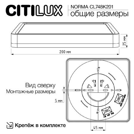 Настенно-потолочный светильник Citilux Norma CL748K201