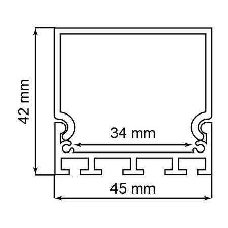 Профиль алюминиевый накладной Feron CAB268 48120