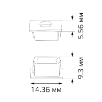 Заглушка для профиля (2 шт.) Gauss BT481
