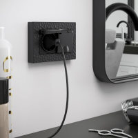 Рамка Werkel Hammer для двойной розетки черный W0082408