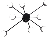 Люстра на штанге Rivoli Lesley 3185-308 Б0070178