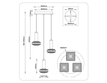 Подвесной светильник Ambrella Light High Light Crystal LH31011