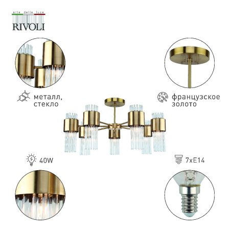 Люстра на штанге Rivoli Donna 3149-307 Б0055535