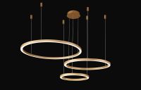 Подвесной светодиодный светильник Crystal Lux FORTUNA SP158W LED D400+600+800 GOLD