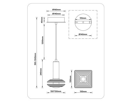 Подвесной светильник Ambrella Light High Light Crystal LH31001