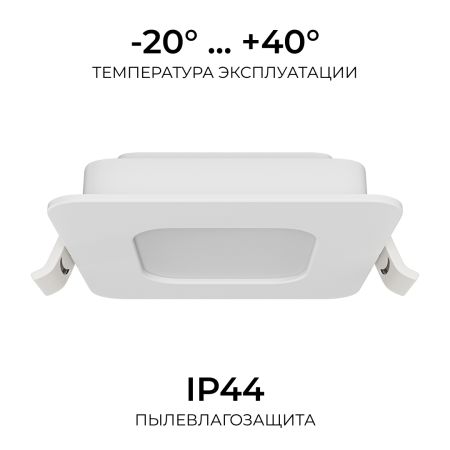 Встраиваемая светодиодная панель Apeyron 3 ССT 06-165