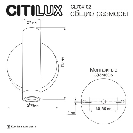 Спот Citilux Dekart CL704102
