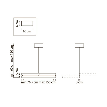 Люстра на штанге Lightstar Dive 740147