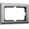 Рамка для двойной розетки глянцевый никель WL02-Frame-01-DBL Werkel