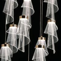 Каскадная люстра De Markt Конти 488013110