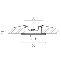 Чаша потолочная встраиваемая 60 д/подвода питания 510117 на 48В  черная Lightstar Due Hermes 510007