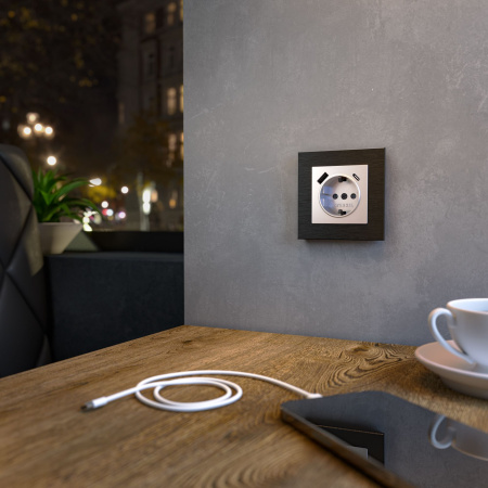 Рамка на 1 пост черный алюминий WL11-Frame-01 Werkel