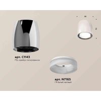 Комплект накладного светильника Ambrella light Techno Spot XS1143020 PSL/FR серебро полированное/белы матовый (C1143, N7165)