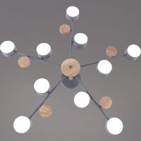 Потолочная люстра Reluce 03758-0.3-10 GREY+WOOD GX53