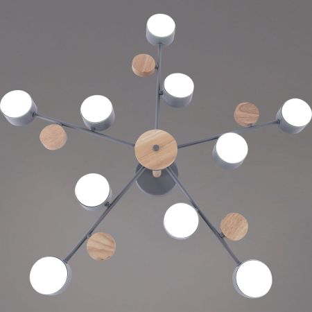 Потолочная люстра Reluce 03758-0.3-10 GREY+WOOD GX53