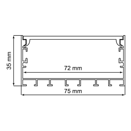 Профиль алюминиевый накладной Feron Линии света CAB258 10375