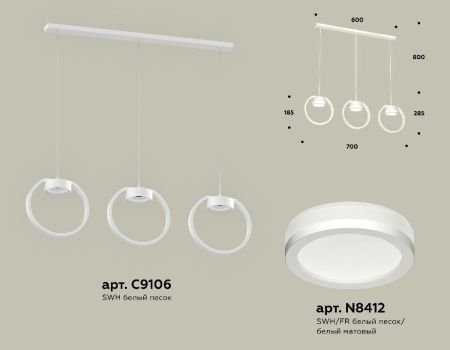 Подвесной светильник Ambrella Light Traditional (C9106, N8412) XB9106150