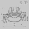 Встраиваемый светодиодный светильник Maytoni Round DL058-12W3K-TRS-W
