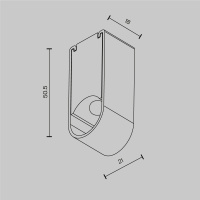 Фиксатор для накладного монтажа штанговой системы Maytoni Axity CA010SM-BS