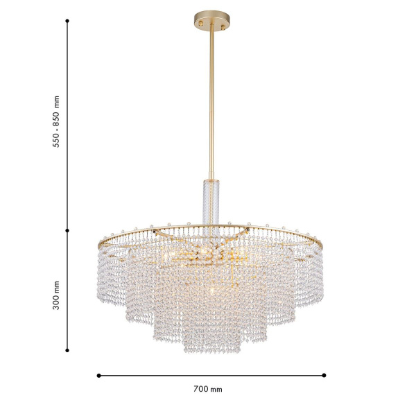 Люстра на штанге Favourite Fringe 4762-9P