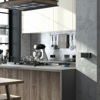 Выключатель двухклавишный Gallant черный/хром WL15-03-01 Werkel