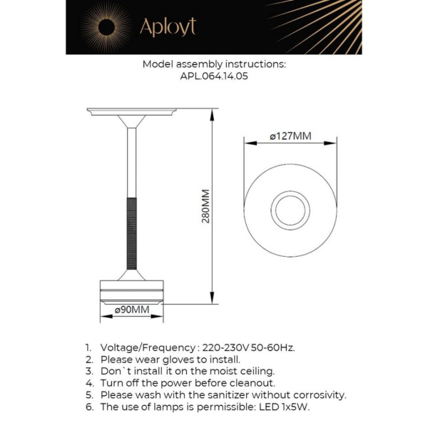 Настольная лампа Aployt Markel APL.064.14.05