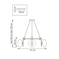 Подвесная люстра Lightstar Gamma G9 737136