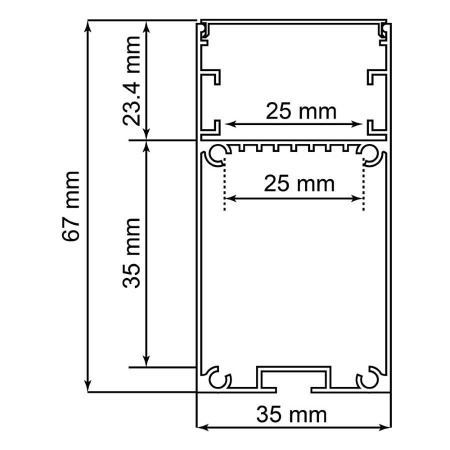 Профиль алюминиевый накладной Feron CAB267 10378
