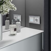 Сенсорный выключатель двухклавишный Werkel с подсветкой белый W4520001