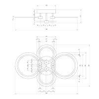 Потолочный светильник Escada Alnair 10224/4LED 56W