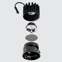 Модуль профессиональный светодиодный диммируемый 7W/12W 4000K в сборе с суппортом с углом наклона до 30° Lightstar Stella Pro 075094