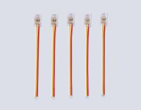 Соединитель гибкий односторонний Ambrella Light Illumination COB CCT 12/24V для лент 8mm (3 конт.) (5шт. в комплекте) GS7406