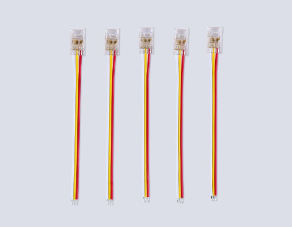 Соединитель гибкий односторонний Ambrella Light Illumination COB CCT 12/24V для лент 8mm (3 конт.) (5шт. в комплекте) GS7406