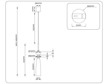 Подвесной светильник Ambrella Light High Light Ceramo Modern LH75365