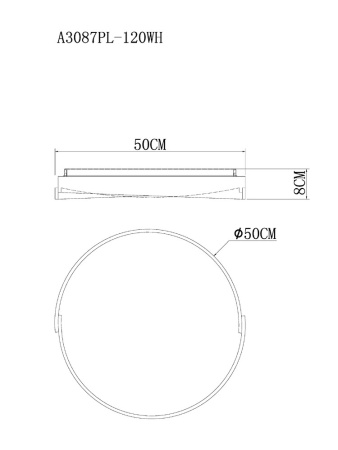 Потолочный светильник Arte Lamp Zibal A3087PL-120WH