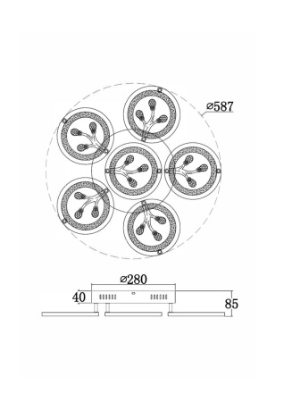 Потолочный светильник Freya Bodge FR10017CL-L92W
