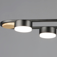 Подвесная люстра Reluce 02760-0.3-06 BK+WOOD GX53