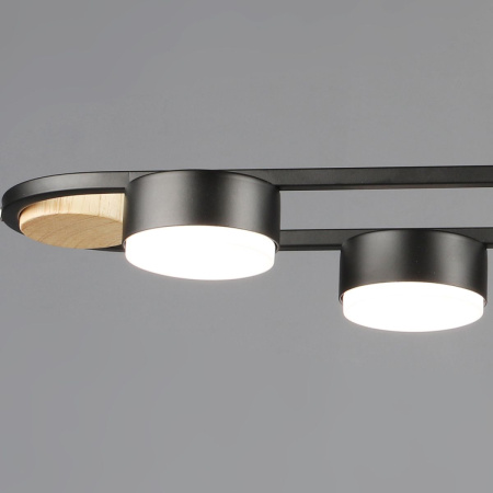 Подвесная люстра Reluce 02760-0.3-06 BK+WOOD GX53