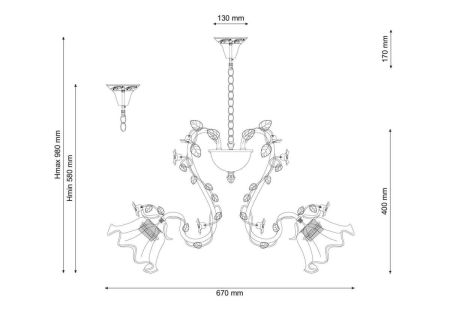 Подвесная люстра Lucia Tucci Fiori Di Rose 111.5