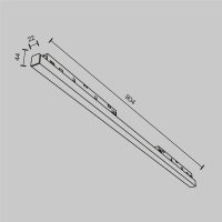 Трековый светодиодный светильник Maytoni Technical Exility Basis TR030-4-30W3K-WW-DS-B