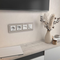 Рамка Werkel Elite на 4 поста дымчатый W0042417