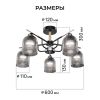 Люстра на штанге Apeyron Аврора 16-224