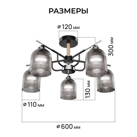 Люстра на штанге Apeyron Аврора 16-224