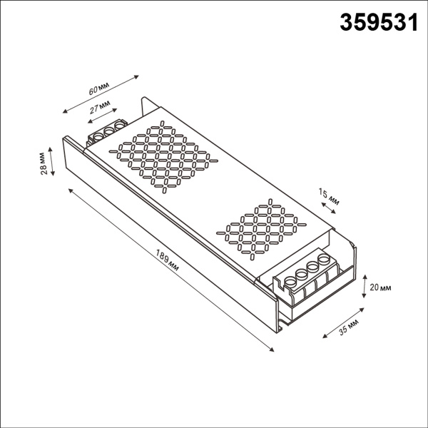 Драйвер Novotech Drive Glat IP20 300W 48V 359531
