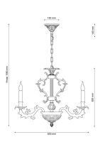 Подвесная люстра Lucia Tucci Firenze 1781.15.3 Antique Gold