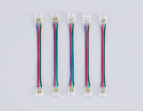Соединитель гибкий двухсторонний Ambrella Light Illumination COB RGB 12/24V для лент 10mm (4 конт.) (5шт. в комплекте) GS7921